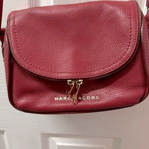 Marc Jacobs Red Pebbled Leather Crossbody Bag